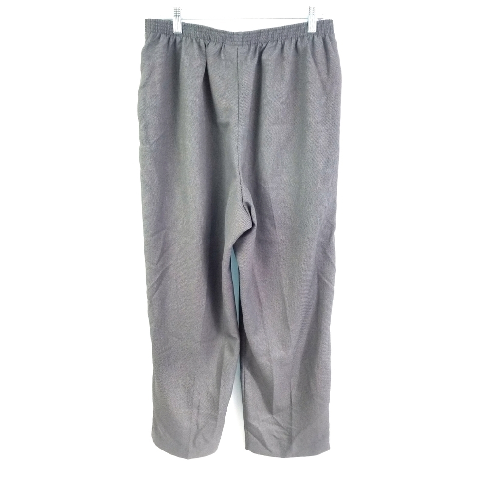 3/$25 Alfred Dunner Size 18W Black Gray Pull On Pants